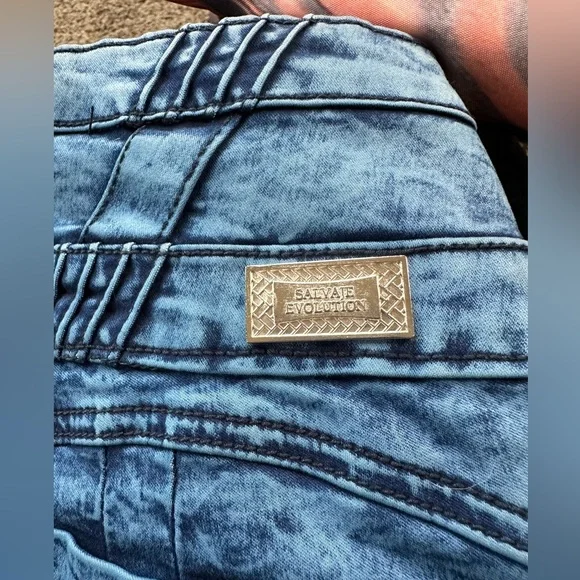 Jeans size 28  Salvaje Evolution Low rise Skinny Ankle blue stone wash nwt - Picture 11 of 11